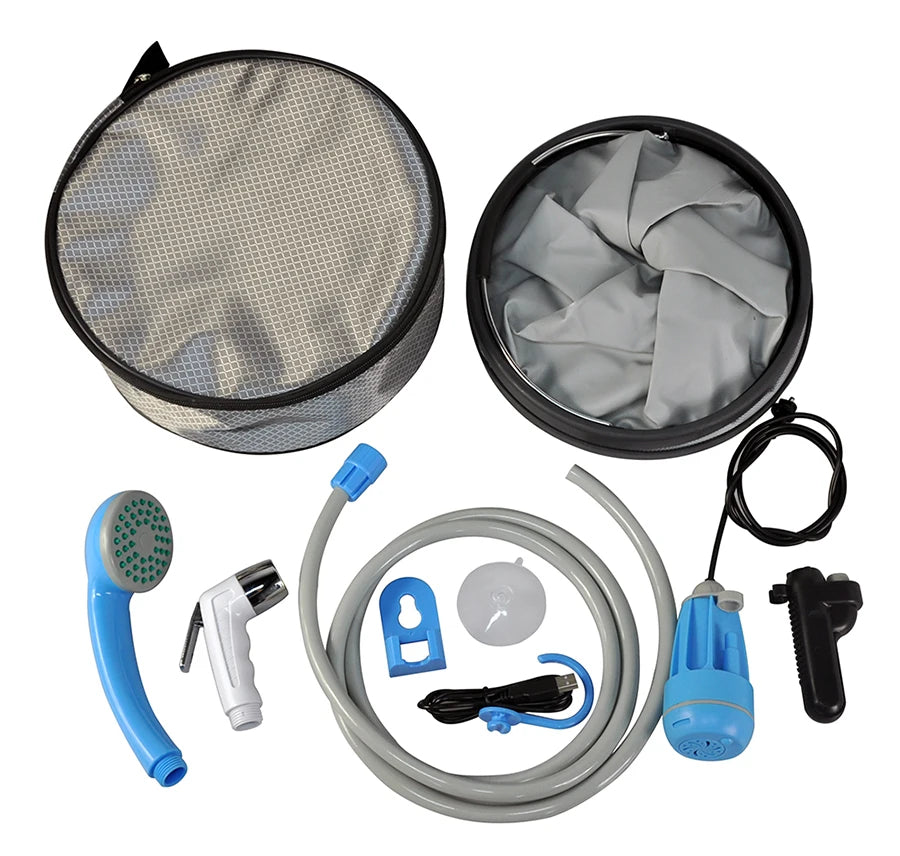 Portable Outdoor Shower with Bucket – Complete Camping & Travel Shower Kit