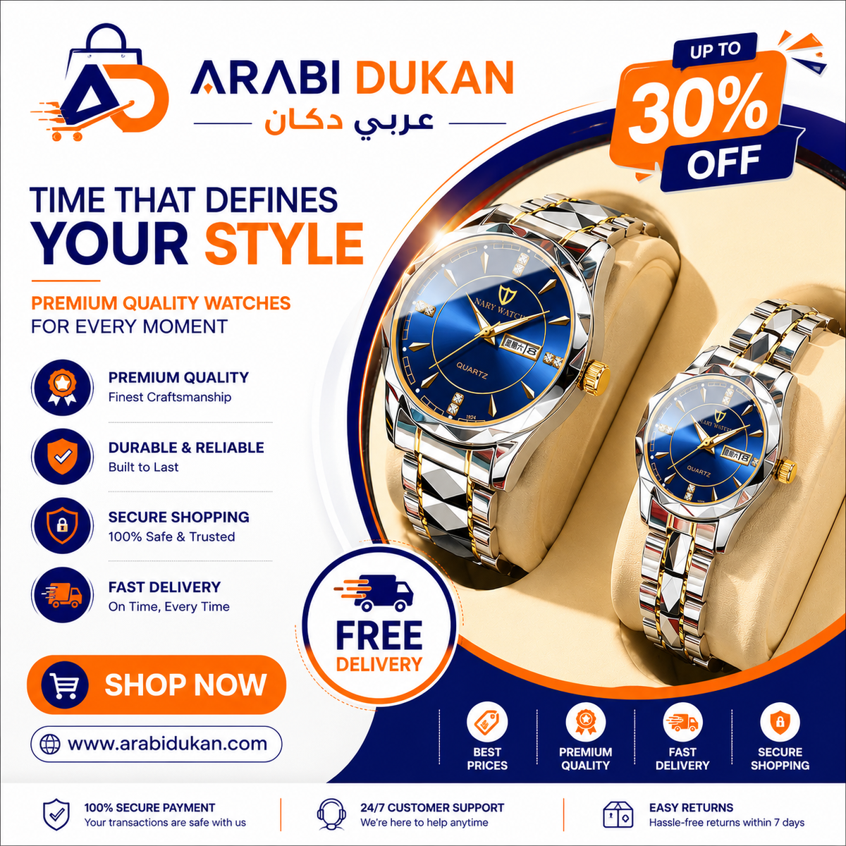 Luxury Gold Men Stainless Steel Fashion Casual Original Quartz Watch for Couples Women